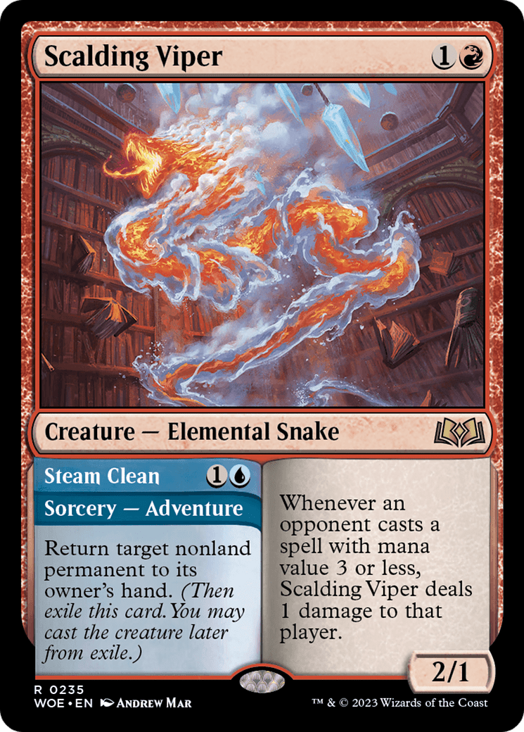 Scalding Viper // Steam Clean [Wilds of Eldraine] Foil
