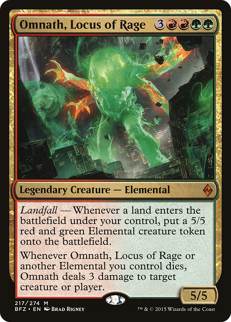 Omnath, Locus of Rage [Battle for Zendikar] Foil