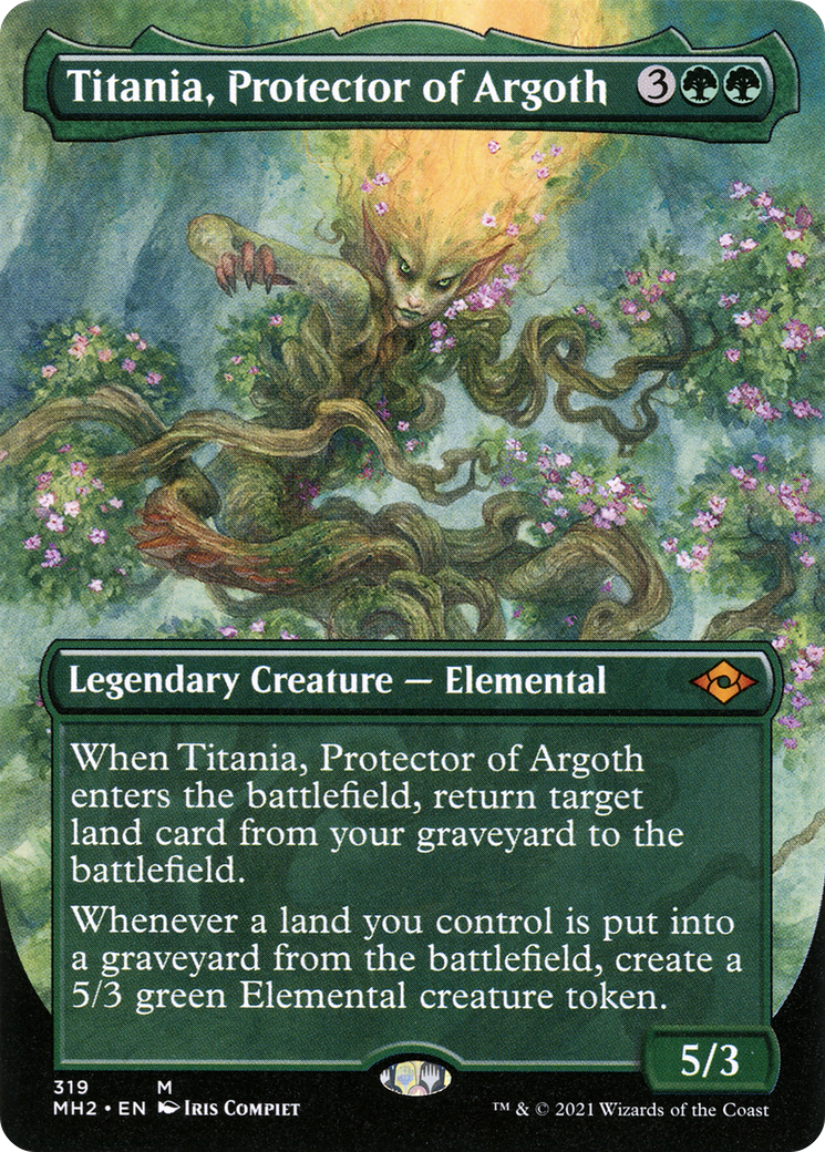 Titania, Protector of Argoth (Borderless Alternate Art) [Modern Horizons 2] Foil