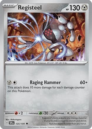 Registeel 125- SV08 Surging Sparks Reverse Holofoil