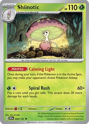 Shiinotic 009/191 - SV08 Surging Sparks Reverse Holofoil