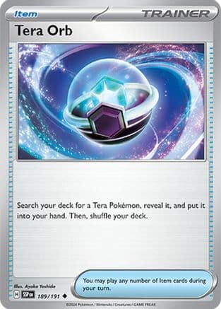 Tera Orb 189- SV08 Surging Sparks Reverse Holofoil