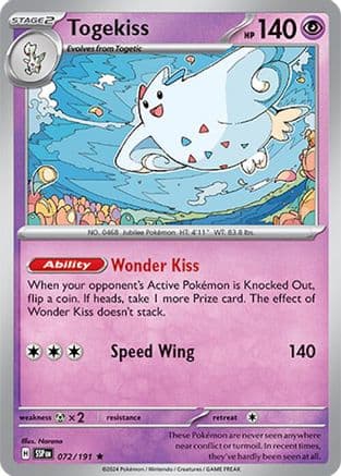 Togekiss 072- SV08 Surging Sparks Reverse Holofoil