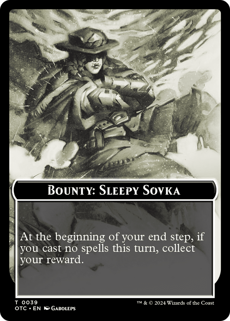 Bounty: Sleepy Sovka // Wanted! (TOTC-039) - Outlaws of Thunder Junction Commander Tokens Foil