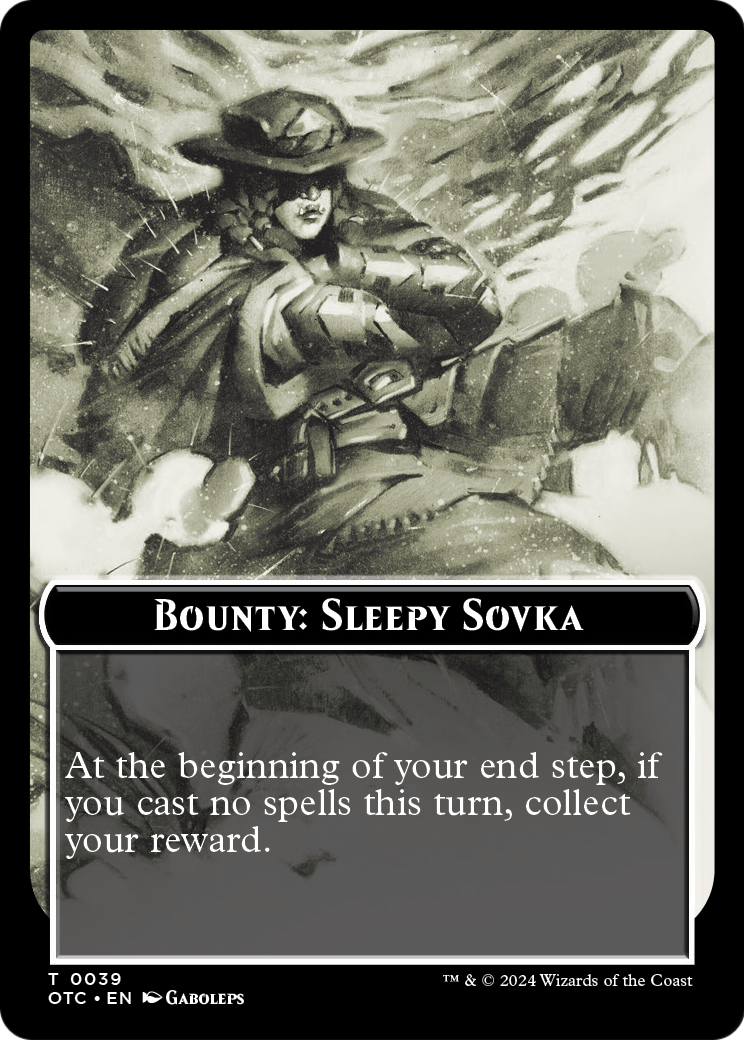 Bounty: Sleepy Sovka // Wanted! (TOTC-039) - Outlaws of Thunder Junction Commander Tokens