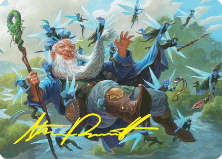 Mischievous Mystic Art Card (7/54) (Gold-Stamped Signature) (-007) - Art Series: Foundations
