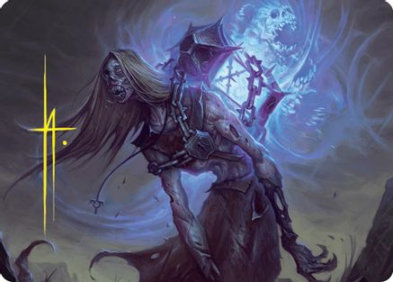 Soul-Shackled Zombie Art Card (9/54) (Gold-Stamped Signature) (-009) - Art Series: Foundations