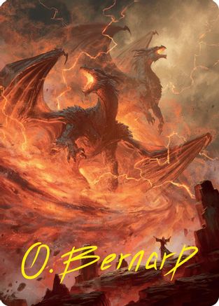 Rite of the Dragoncaller Art Card (38/54) (Gold-Stamped Signature) (-038) - Art Series: Foundations