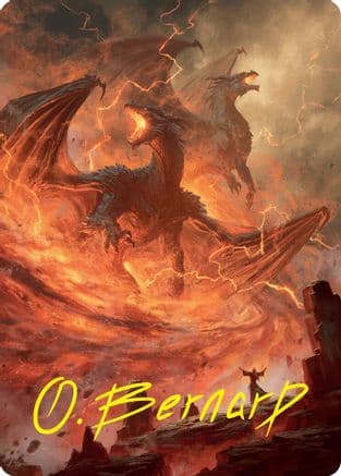 Rite of the Dragoncaller Art Card (38/54) (Gold-Stamped Signature) (-038) - Art Series: Foundations
