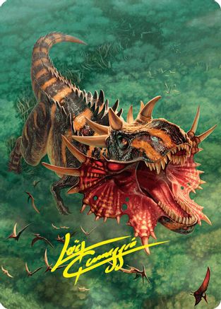 Gigantosaurus Art Card (53/54) (Gold-Stamped Signature) (-053) - Art Series: Foundations