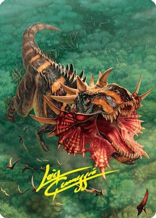 Gigantosaurus Art Card (53/54) (Gold-Stamped Signature) (-053) - Art Series: Foundations