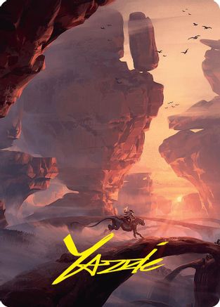 Mountain Art Card (24/54) (Gold-Stamped Signature) (-024) - Art Series: Foundations