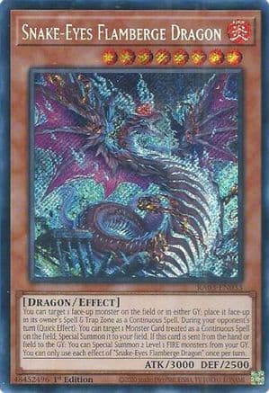 Snake-Eyes Flamberge Dragon (Secret Rare) (RA03-EN033) - Quarter Century Bonanza 1st Edition