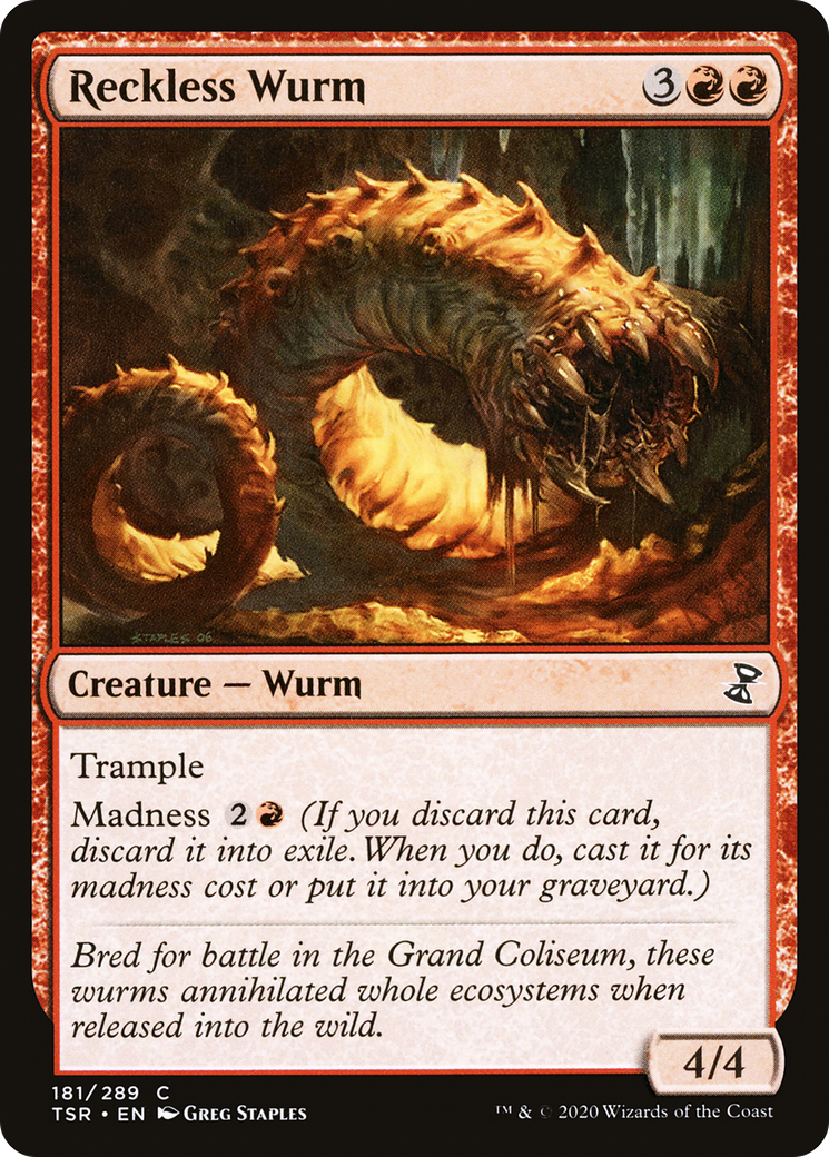 Reckless Wurm [Time Spiral Remastered] Foil