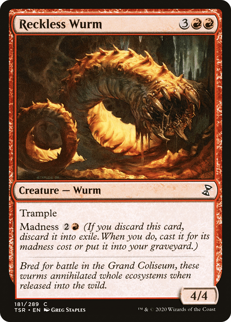 Reckless Wurm [Time Spiral Remastered] Foil