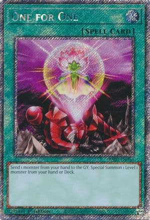 One for One (Platinum Secret Rare) (RA03-EN056) - Quarter Century Bonanza 1st Edition