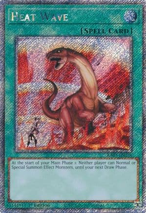 Heat Wave (Platinum Secret Rare) (RA03-EN058) - Quarter Century Bonanza 1st Edition