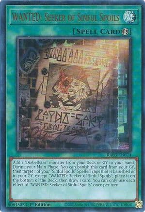 WANTED: Seeker of Sinful Spoils (UR) (RA03-EN074) - Quarter Century Bonanza 1st Edition