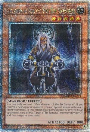 Grandmaster of the Six Samurai (Quarter Century Secret Rare) (RA03-EN174) - Quarter Century Bonanza 1st Edition