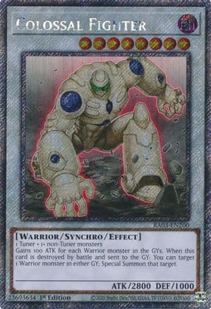 Colossal Fighter (Platinum Secret Rare) (RA03-EN200) - Quarter Century Bonanza 1st Edition
