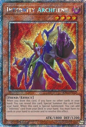 Infernity Archfiend (Platinum Secret Rare) (RA03-EN220) - Quarter Century Bonanza 1st Edition