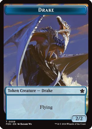 Drake // Goblin Doubled-Sided Token (-8 // 18) - Foundations