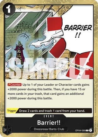 Barrier!! (Jolly Roger Foil) (OP04-095) - Premium Booster -The Best- Foil