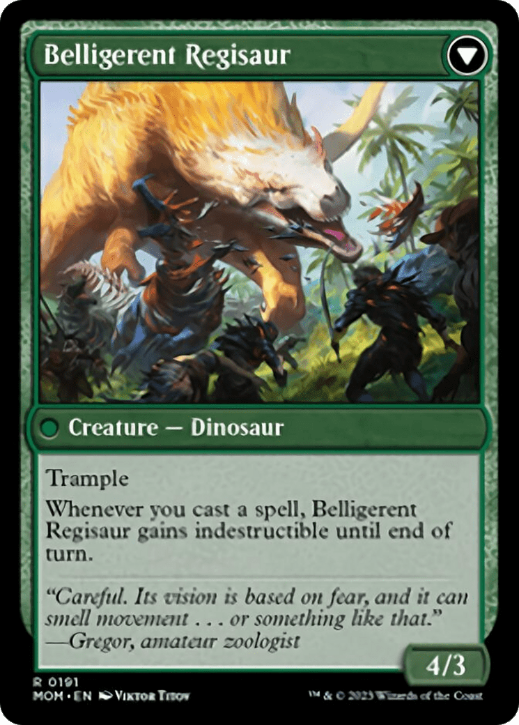 Invasion of Ixalan // Belligerent Regisaur [March of the Machine] Foil