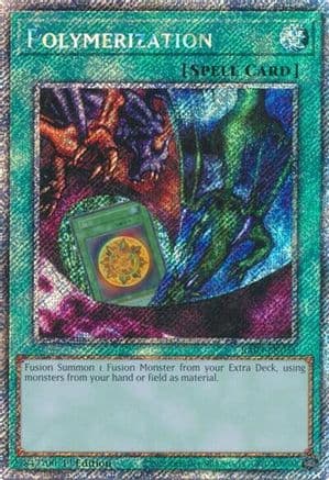 Polymerization (A) (Alternate Art) (Platinum Secret Rare) (RA03-EN051) - Quarter Century Bonanza 1st Edition