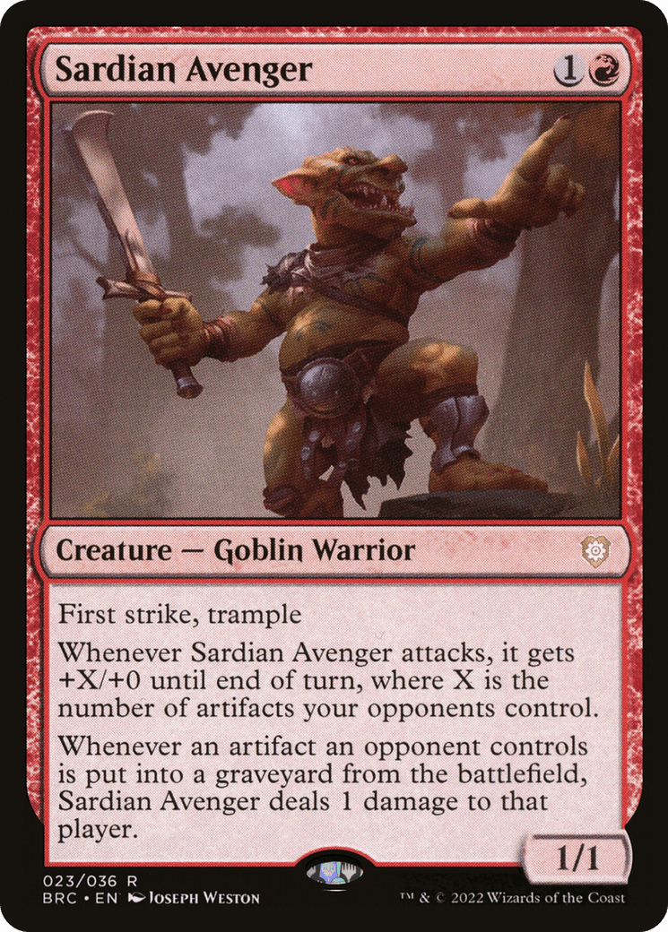 Sardian Avenger [The Brothers' War Commander] Foil