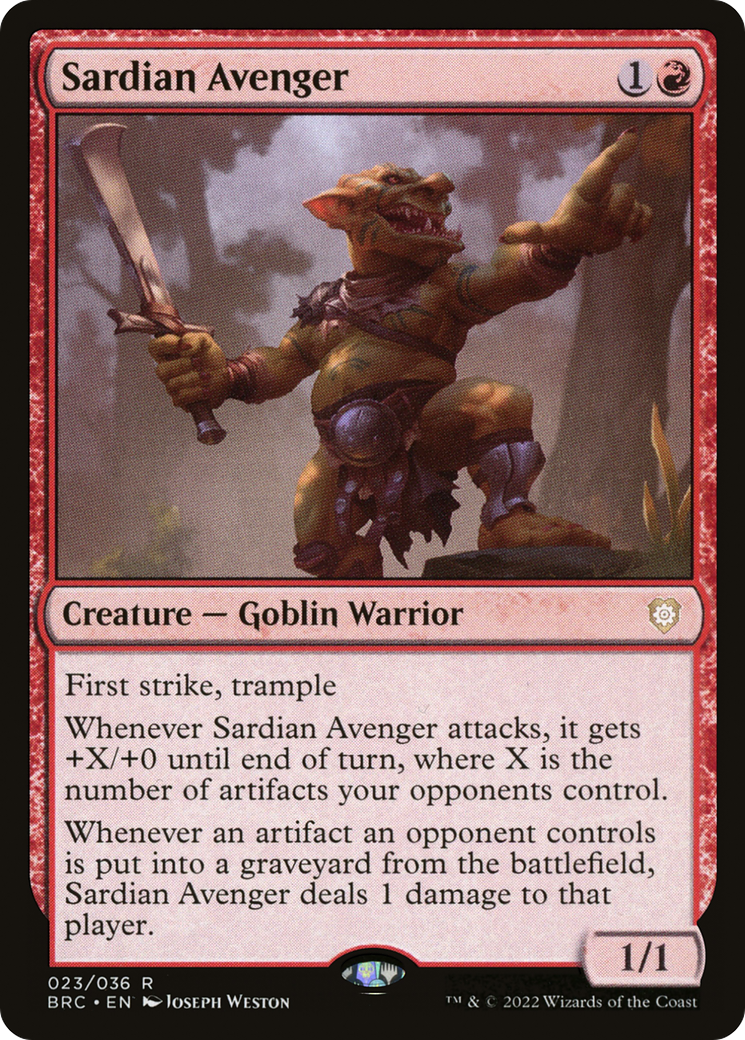 Sardian Avenger [The Brothers' War Commander] Foil