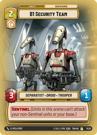 B1 Security Team |  (11/20)  [Twilight of the Republic Weekly Play Promos]