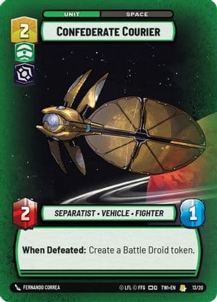 Confederate Courier | Foil (13/20)  [Twilight of the Republic Weekly Play Promos]