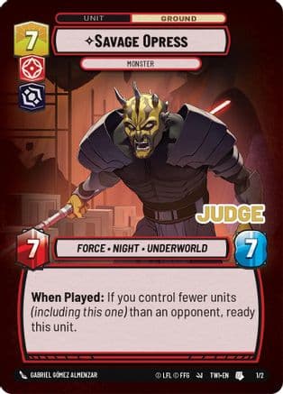 Savage Opress - Monster (1/2) - Judge Promos