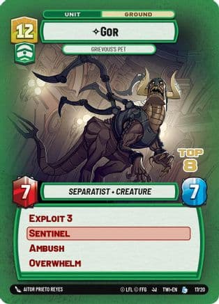 Gor - Grievous's Pet (Top 8) (17/20) - Store Showdown Promos