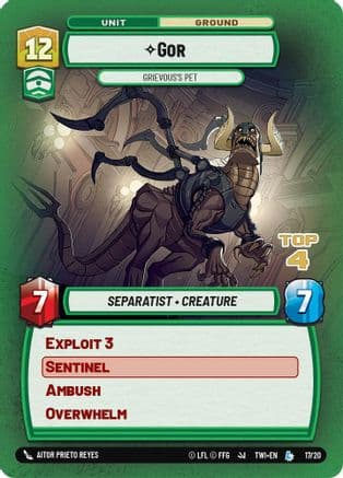 Gor - Grievous's Pet (Top 4) |  (17/20)  [Organized Play Promos]