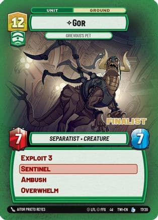 Gor - Grievous's Pet (Finalist) |  (17/20)  [Organized Play Promos]