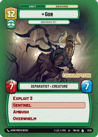 Gor - Grievous's Pet (Champion) |  (17/20)  [Organized Play Promos]