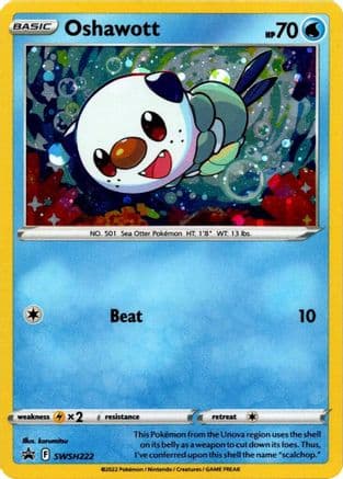 Oshawott (Cosmo Holo) SWSH222- SWSH Sword & Shield Promo Cards Holofoil