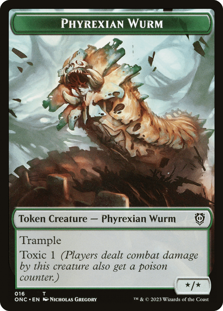 Phyrexian Wurm (TONC-016) - Phyrexia: All Will Be One Commander Tokens