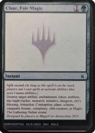 Clear, Fair Magic (-) - Un-Known Event Playtest Cards