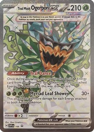 Teal Mask Ogerpon ex 166- SV Scarlet & Violet Promo Cards Holofoil