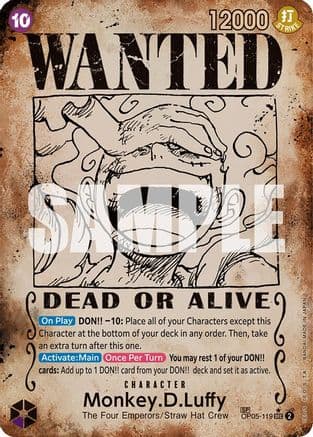 Monkey.D.Luffy (Wanted Poster) (EMPERORS IN THE NEW WORLD) Foil