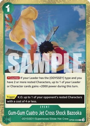 Gum-Gum Cuatro Jet Cross Shock Bazooka (EMPERORS IN THE NEW WORLD) Foil