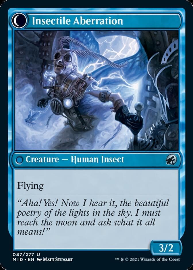 Delver of Secrets // Insectile Aberration [Innistrad: Midnight Hunt] Foil