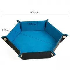 Folding Hexagonal Dice Tray | Blue (A11)