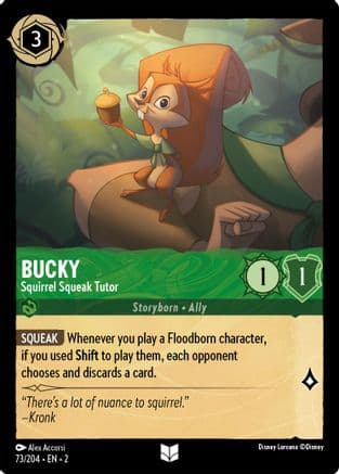 Bucky - Squirrel Squeak Tutor (Errata Version) | Cold Foil (73/204) [Rise of the Floodborn]