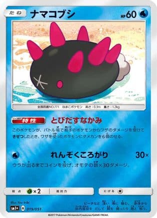 Pyukumuku (019/051) (Japanese) - sm1 Enhanced Expansion Pack Sun  Moon Holofoil