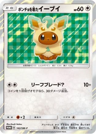 Poncho-wearing Eevee - 142/SM-P (142/SM-P) (Japanese) - SMP Sun  Moon Promos Holofoil