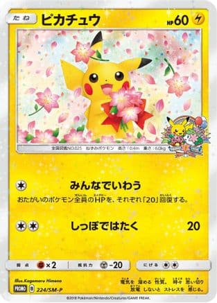 Pikachu - 224/SM-P (224/SM-P) (Japanese) - SMP Sun  Moon Promos
